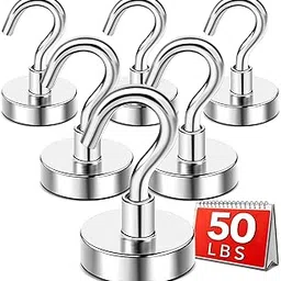 DIYMAG Magnetic Hooks for Home, Kitchen, Workplace, Office and Garage, Pack of 8 image 1