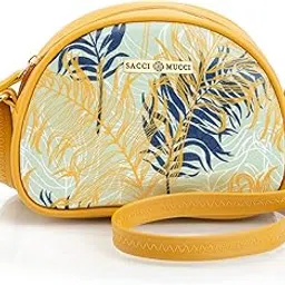 sacci mucci Printed Handcrafted Crossbody Rainbow sling bag Sling Bag for Women Ladies Single Shoulder Bag - Botanical-picture-16