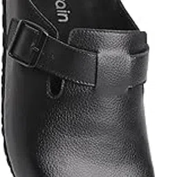 nostrain Men's Mule Cork Sandals with an Adjustable Buckle for Comfort. Made with a Matte Synthetic Leather Upper, Suede Footbed, and EVA Outsole.-picture-20
