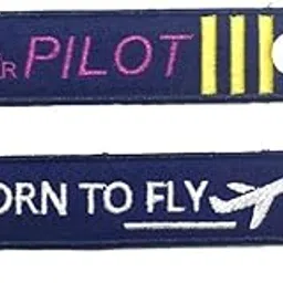 pilot18 Girl Power Pilot Born to Fly Embroidery Aviation Pilot Keychain-picture-15