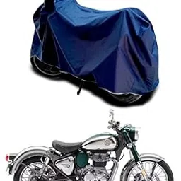UNIQUE STORE Water Resistant Bike Body Cover Compatible with Royal Enfield Classic 350 BS6 | Bike Accessories | Motorcycle Cover | Two Wheeler Cover (Navy Blue)-image-19