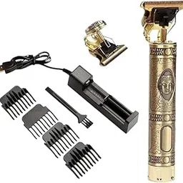 Drumstone 𝟏𝟓-𝐘𝐞𝐚𝐫𝐬 𝐖𝐚𝐫𝐫𝐚𝐧𝐭𝐲 MAX TOP Professional Hair Trimmer for Men – Retro Buddha/Dragon Design Clipper, Adjustable Blade for Close Cut – Stylish Gift for Men & Barbers (Golden)-image-50