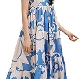 Women's Rayon Casual Maxi Western Dress-image-72