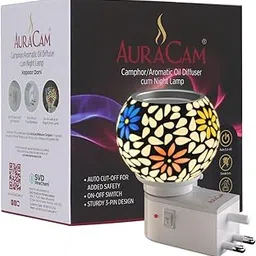 AuraCam Camphor Night Lamp Electric Diffuser | Essential Oil Diffuser | Auto Cut- Off for Added Safety | On-Off Switch | Sturdy 3 PinDesign | for Kapoor Dani Stand Home, Office, Bedroom (Pack of 1)-image-30