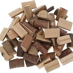 MERISHOPP 50 Pieces Unfinished Wood Round Half Cut Log Slice Tree Blocks for Wedding Centerpiece Table Decoration DIY Crafts Ornament Making-image-79