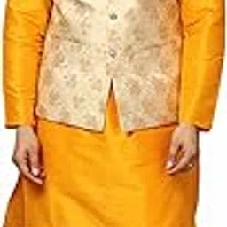 Uri and Mackenzie Men's Kurta Churidar Pyjama with Ethnic Jacket/Waiscoat-picture-32