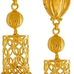 p.c. chandra jewellers 22KT Yellow Gold Jhumki Earrings for Women-picture-56