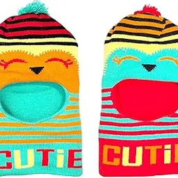Unisex Woolen Caps for Babies (Set of 2) | Soft Muffler Cum Scarf Sets | Light Weighted Cap for Infants-picture-31