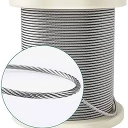 Galvanized Wire Rope with Thimble and Clamps 9x19 - Ideal for Pulleys, Winch Systems, Lifting, with 6 lock 2 thimble (50 miter, 10 mm)-picture-29