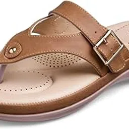 DOCTOR EXTRA SOFT Women's Flat Comfortable Memory Foam Slippers/Flip-Flops Fashion Stylish Casual Diabetic Orthopedic Lightweight Synthetic Slip-on Sandals with Adjustable Strap for Girls/LadiesD-623-image-60