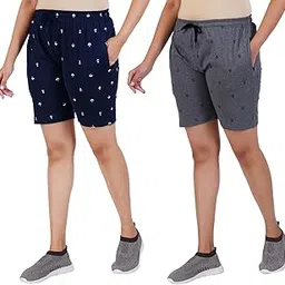 guide Women Cotton Regular Fit Printed Shorts (Pack of 2)-picture-23