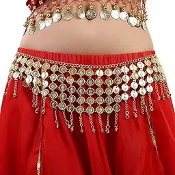 Women's Belly Dance Tower Shape Metal Hip Scarf-image-89