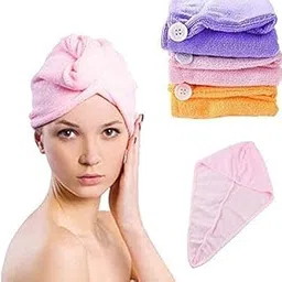 Onlyeasy Super Soft 100% Cotton (500 GSM) Magic Hair Towel Wrap Super Absorbent Quick Dry Shower Cap Bath Towel Pack of 1-picture-34
