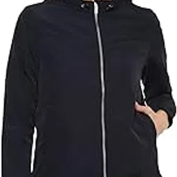 van heusen Women's Cotton Standard Length A-Line Coat (VWJKURGFM51431_Blue_X-Small)-picture-35