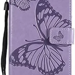 TROUNCE Butterfly Embossing Shock Proof Flip Case Cover with Card Cash Holder Wallet Case | Magnetic Lock for Apple iPhone 14 Plus (6.7inch)- Purple-picture-22