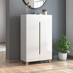 Urban Ladder Oslo High Gloss 21 Pair Shoe Rack in White Finish-image-57