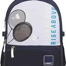 priority 20 Inch Classic PU College Backpack For Boys & Girls | Office Backpack For Men & Women | Casual Backpack For Unisex (Large | Navy Blue) image 1