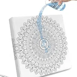 Outdoor Chair Seat Covers, Bohemian Meditation Black Stroke Mandala Waterproof Cushion Cover Sectional White Furniture Protector Slipcovers for Dining Room Party Event Chairs 2 Pack 22x20In-picture-21