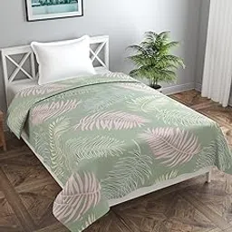 MORADO Glace Cotton Single Duvet Cover/Rajai Cover/Blanket Cover with Zipper (60x90 Inch, Bright Green)-picture-26