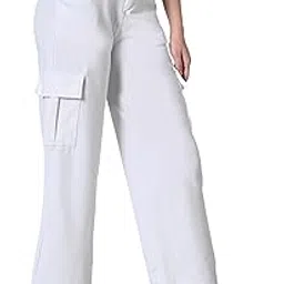 Cargo Pants for Women | Stylish Relax Fit Trouser for Casual & Outdoor Wear | Girls 4 Pockets Cargos Pant-image-7