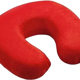 MERISHOPP Travel Pillow Soft Memory Foam Neck Support for Sleeping Home Office Use Car Red-picture-42