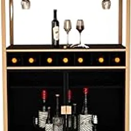 ARKANE Metal Bar Cabinet with Wine Rack & Glass Holder | Luxury Gold Frame Mini Bar for Living Room & Home Bar | Modern Wine Storage Unit with Shelves and Bottle Organizer(180 * 45 * 81CM)-picture-23