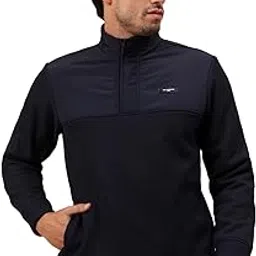 cantabil Sweatshirt for Men | Winter Wear Poly Cotton Fabric Zipper Closure Mock Neck Regular Fit Self Design Pattern (P_MSWS00258)-picture-24