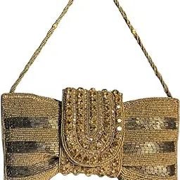 hunar by seema dhingra Raw silk Clutch Purses for Women (12X 9inches) Ladies Sparkling Glitter Party Handbag Wedding Bag-picture-31