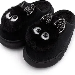 vritraz Unisex Adult Comfort Closed Toe Warm Fur Home Clogs Indoor Slipper for Women-picture-15