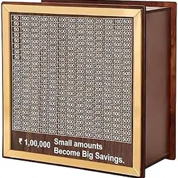 Kerguelen Money Bank Wooden Piggy Bank for Kids & Adults, Coin Box with Carved Design, Savings Box, Mini Bank, Wooden Coin Box, Money Saver, Piggy Bank with Numbers-image-96