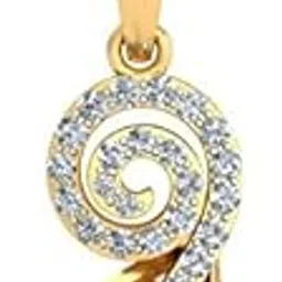 18KT Yellow Gold and Diamond Pendant for Women-image-6
