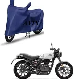 Vstargallery Waterproof Two Wheeler Cover for Royal Enfield (Hunter 350, Blue)-picture-44