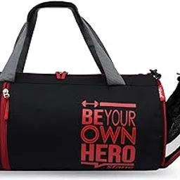 sfane Gym Bags for Men with Separate Shoe Compartment Sports Gym Bag for Women Duffle Bags for Gym, Duffel Bags Sports Bag - Red & Black-picture-47