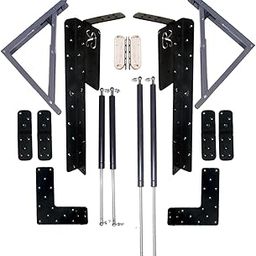 Generic Wall Bed Murphy Bed Hardware Kit. DIY Folding Assemble Vertical King Size Metal Fitting Kit (Black)-picture-33