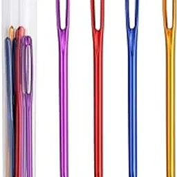 Flavizo 4-Piece Large Eye Darning Needles & Threader Set – Multi-Color Blunt Tapestry Yarn Needles with Storage Bottle for Crochet, Knitting Machine, I-Cord, Sewing & Repairs-picture-29
