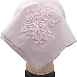 concerto 100% Cotton (Compact Yarn) - Flower 4- Color - Pastel Color XL size Handkerchief for Girls and Women - (Size :- 21 inch * 21 inch) (Pack of 6)-picture-21