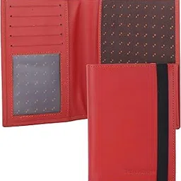 steve jhonson Leather Passport Cover, Passport Holder for Men and Women - Travel Accessories Document Organizer, Passport Holder Wallet with Card Slots for Trips | Travel Wallet Organizer (Red)-picture-17
