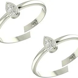 peenzone 925 CZ Silver Toe Rings (Leg Finger Rings) In Pure 92.5 Sterling Silver For Women | Toe Rings for Women and Girls | Chandi Bichiya-picture-22