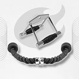 Firehawk Tricep Press Down Cable Machine Attachment Set, LAT Pulldown Attachment, Cable Machine Accessories for Home Gym (Combo 2)-picture-17