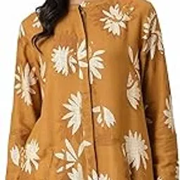 w for woman Mustard Floral Print Top-picture-37