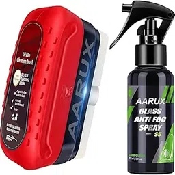 Trevico Oil Film Cleaning Brush & Anti-Fog Spray for Car Glass – Windshield Defogger & Oil Stain Remover | Anti-Mist Spray + Scrub Brush for Exterior & Interior Cleaning (Combo Pack)-picture-48