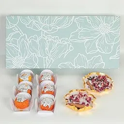 Kaameri Bazaar Set of 2 Phool Urli Candle Diya with 6 Laddoo Shaped Candle Combo for Diwali Decoration | Flower Shape Decorative Diya Urli for Home, Living Room, Office and Table Décor-picture-32