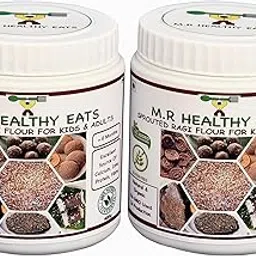 M.R Healthy Eats- Organic Sprouted Ragi Flour for Kids & Adults In Food-Grade Container 400 gms each (Pack of 2) (+6 Months)-picture-66