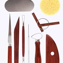 Amazon Brand – Umi 9PCS Pottery Tool Set and Clay Sculpting Tool Set for Pottery Modeling, Clay Cutting, and Trimming-image-15
