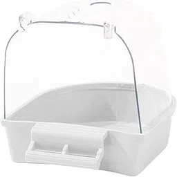Enakshi (LABEL) Creations Pet Bird Bath Box Lovebirds Small Birds Parakeets Caged Parrot Bathing Tub WhitePet Supplies|Bird Supplies|Toys-picture-15