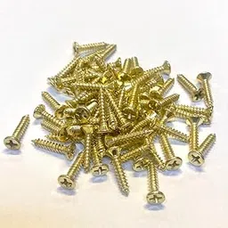 "BRASK" STEEL SELF TAPPING SCREWS CSK PHILIP HEAD 19 MM X 6 MM (3/4 INCH) GOLDEN COLOUR (PACK OF 100 PCS)-picture-14