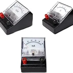 Labworld Combo pack of 3 analog dc Voltmeter 10 volt+Ammeter 500ma+Galvanometer 30-0-30 volt for lab desk stand type moving coil for use in scientific laboratory education purpose school colleges-picture-15