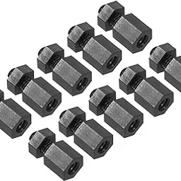 PATIKIL M2.5 Nylon Hex Standoff Screws Nuts, 50 Pack PCB Male Female Threaded Kit for Motherboards, Computer Cases, Circuit Boards, Electronics (5mm+5mm, Black)-picture-30