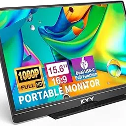 KYY Portable Monitor Latest 15.6'' FHD 1080P USB-C HDMI Laptop Monitor w/Smart Cover Bag & Dual Speakers, External HDR Computer Screen, Travel Gaming Monitor for PC MAC Phone Xbox PS4/5 Switch-picture-28