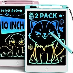 bravokids Kids Writing Tablet, Writing Pad for Kids Toddlers 10 inch Colorful Doodle Drawing Tablet, Birthday Gift for 3 4 5 6 7 Years Old Boys and Girls, Green-picture-58